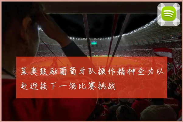 莱奥鼓励葡萄牙队振作精神全力以赴迎接下一场比赛挑战